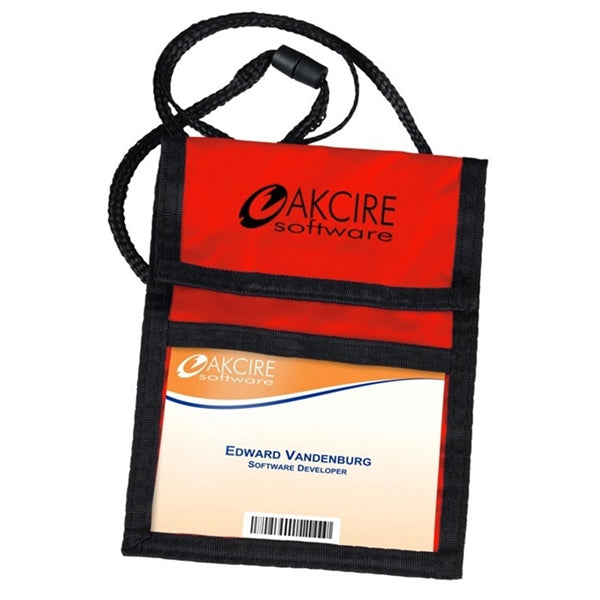 Tradeshow Neck ID Wallet Badgeholder with Lanyard