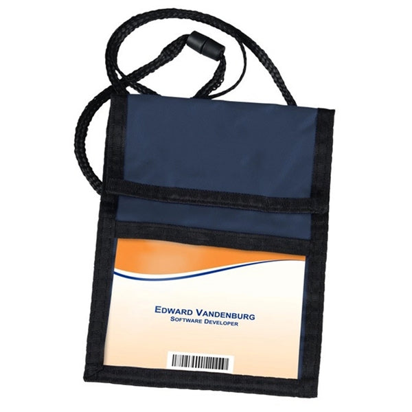 Tradeshow Neck ID Wallet Badgeholder with Lanyard