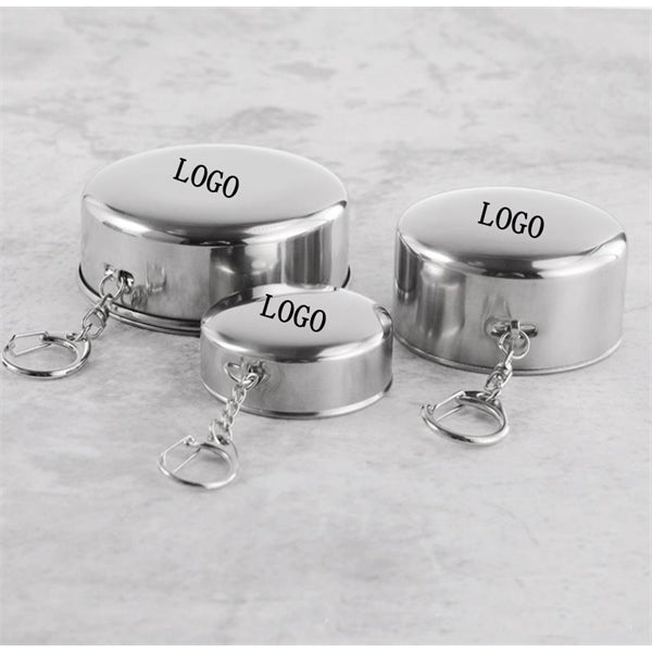 150ML Stainless Steel Telescopic Folding Mug With Keychain