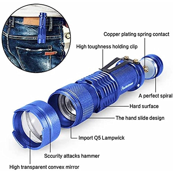 Adjustable Focus Zoomable Flashlight