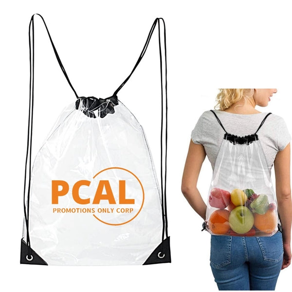 Clear PVC Drawstring Backpack