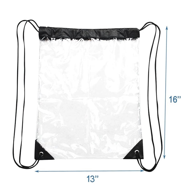 Clear PVC Drawstring Backpack