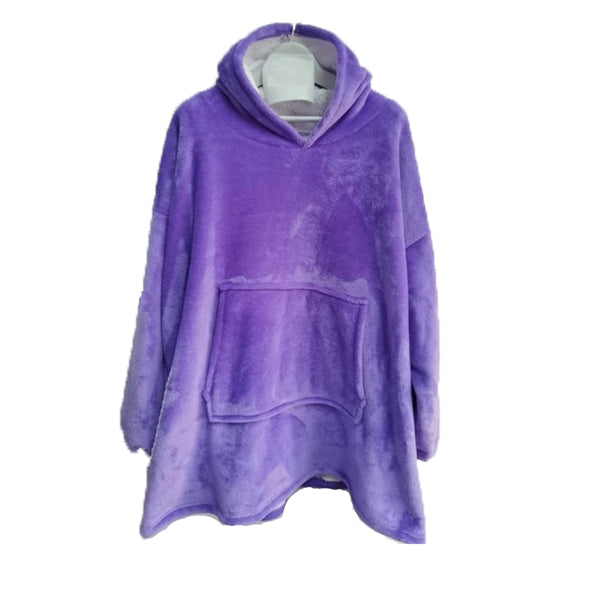Oversized Microfiber & Sherpa Wearable Blanket