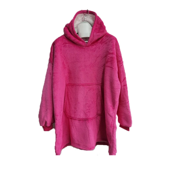 Oversized Microfiber & Sherpa Wearable Blanket