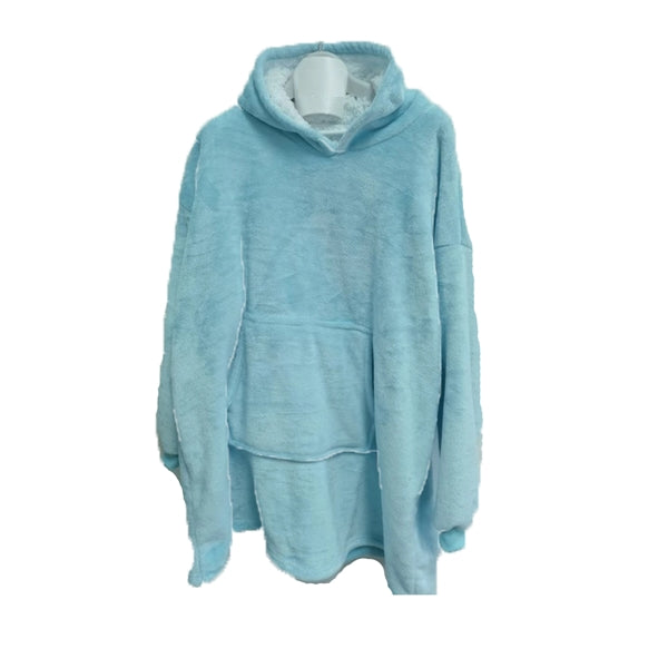 Oversized Microfiber & Sherpa Wearable Blanket