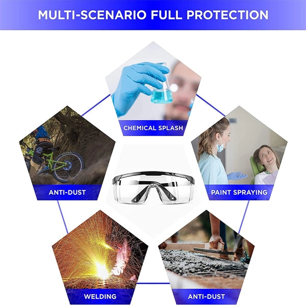 Adjustable Frame Portective Colored Goggles