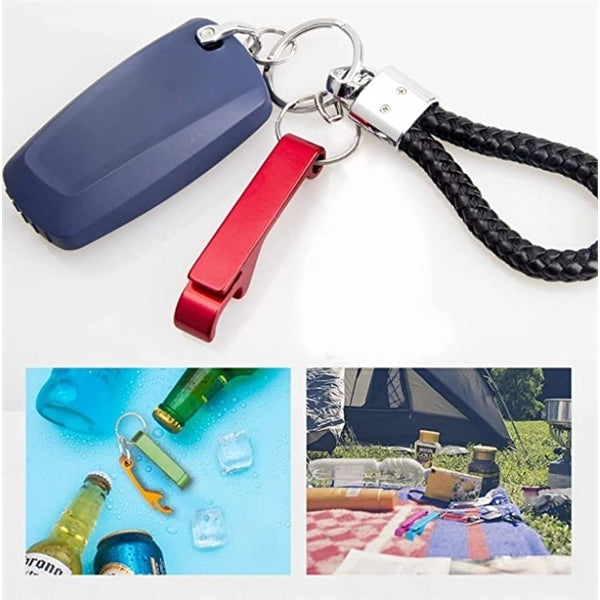 Aluminum Bottle Opener With Key Ring