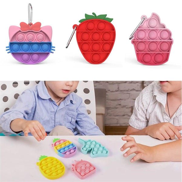 Pop Fidget Toy with Carabiner
