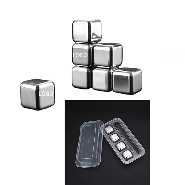 Stainless Steel Beverage Cubes Set 4pcs