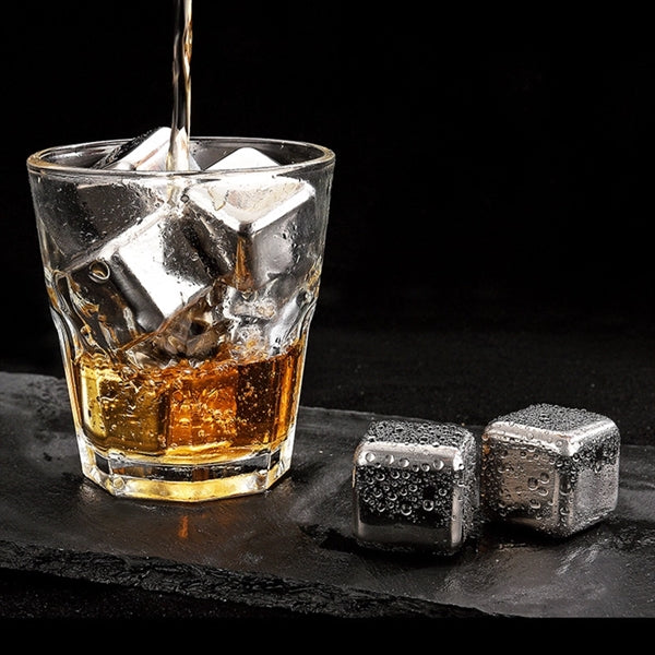 Stainless Steel Beverage Cubes Set 4pcs