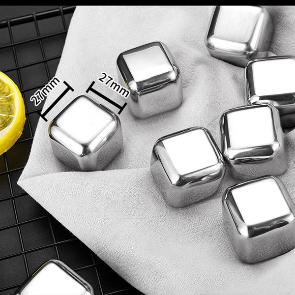Stainless Steel Beverage Cubes Set 4pcs