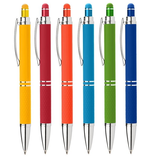 Laser Engraved Soft Touch Brights Stylus Pen