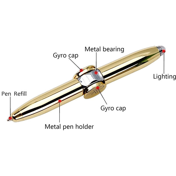 LED Light Fidget Spinner Ballpoint Pen