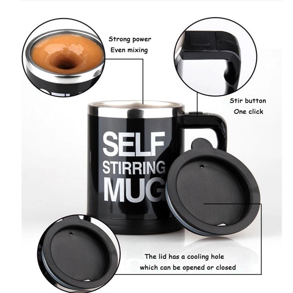 Travel Self Stirring Coffee Mug