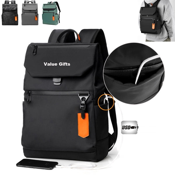Travel Backpack with USB Charge Cable