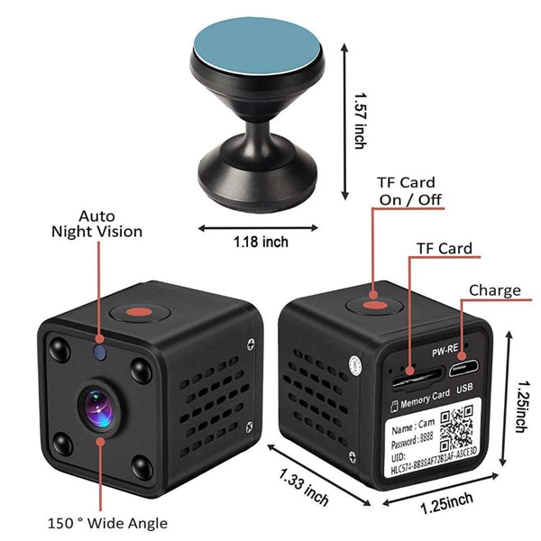 Wireless Smart Home Camera with Night Vision