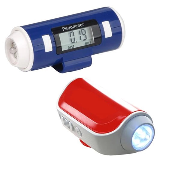 Pedometer with Flashlight and Siren