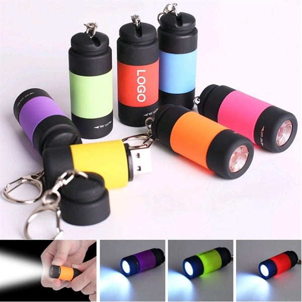 Mini USB Flashlight Keychain