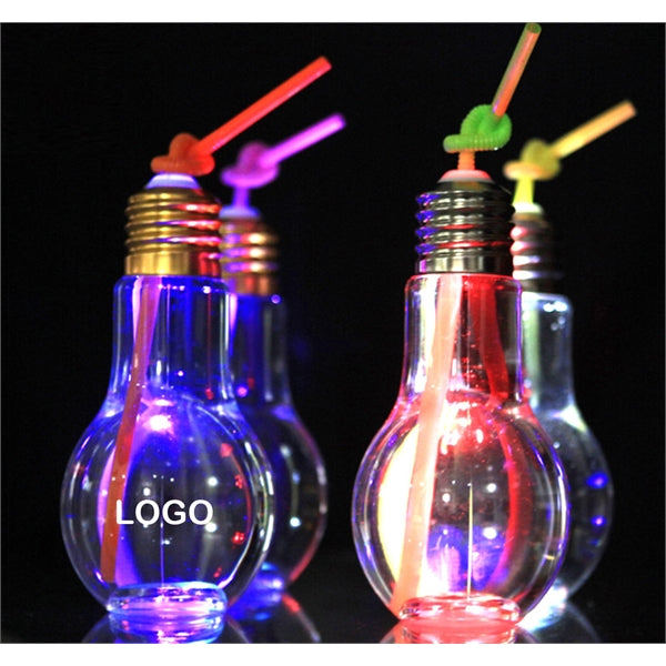Clear Plastic LED Light Bulb Shaped Bottles