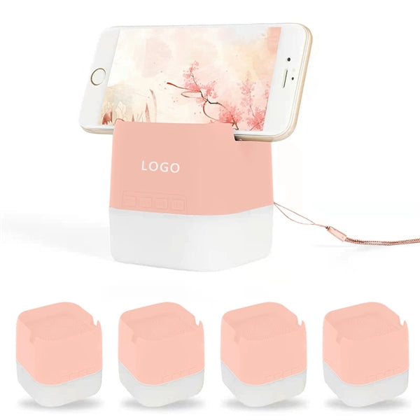 Color Of Macaron Wireless Speaker With Phone Stand And Led
