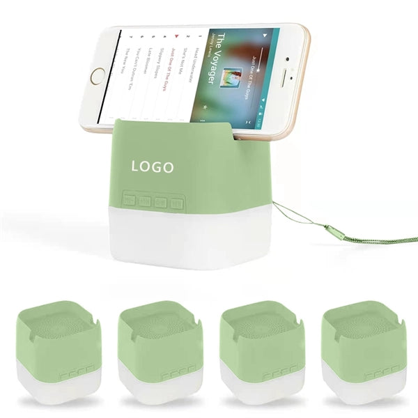 Color Of Macaron Wireless Speaker With Phone Stand And Led