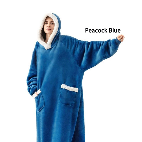 Oversized Blanket Hoodie Sweatshirt with Pockets