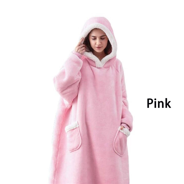Oversized Blanket Hoodie Sweatshirt with Pockets