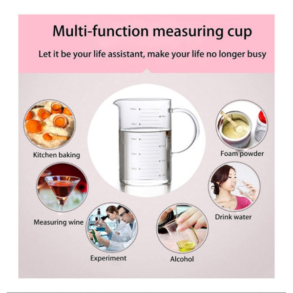 500ml Glass Measuring Cup With Bamboo Lid