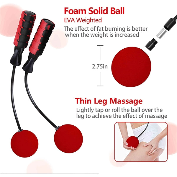 2 in 1 Cordless Indoor Jump Rope with Two Balls