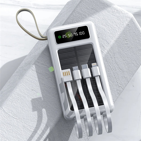 8000mAh Portable Solar Charger With LED Flashlight