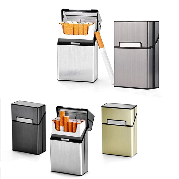 Metal Cigarette Case with Switch Flip Closure for Women Men