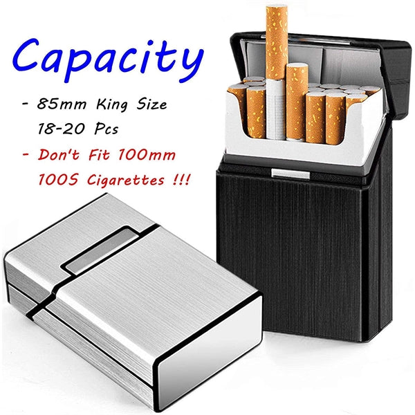 Metal Cigarette Case with Switch Flip Closure for Women Men