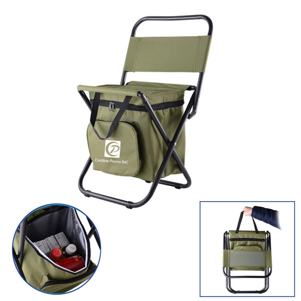 Folding Backrest Insulation Fishing Chair Camping Cooler Bag