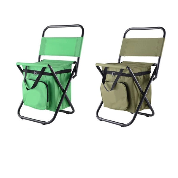 Folding Backrest Insulation Fishing Chair Camping Cooler Bag