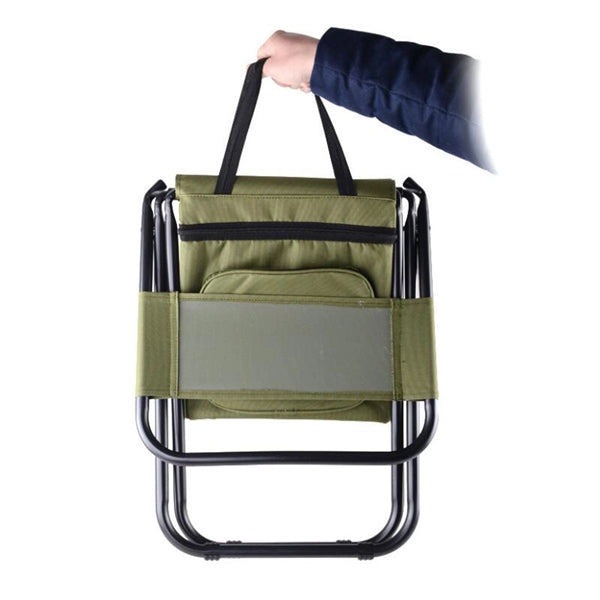 Folding Backrest Insulation Fishing Chair Camping Cooler Bag