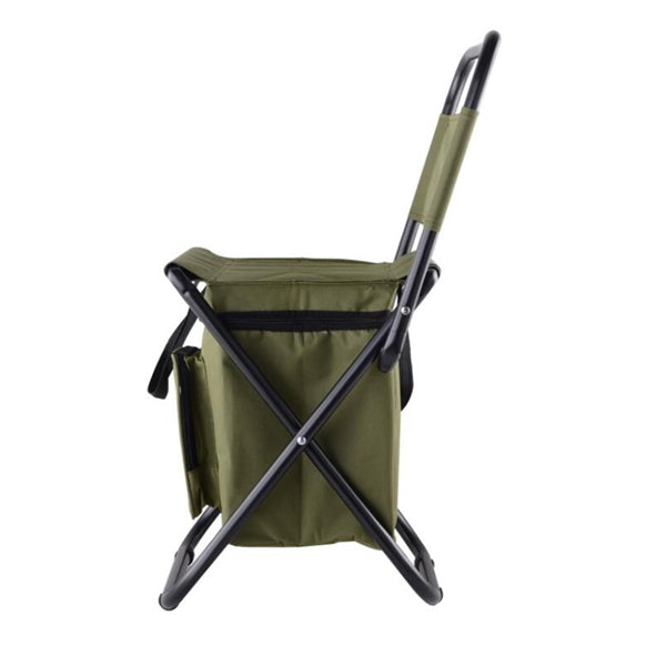 Folding Backrest Insulation Fishing Chair Camping Cooler Bag