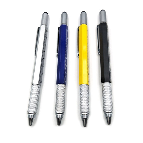 6 In 1 Plastic Multi Tool Touch Ballpoint Pen