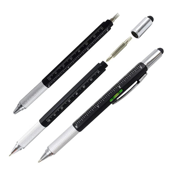 6 In 1 Plastic Multi Tool Touch Ballpoint Pen
