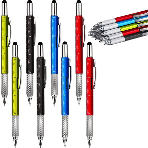 6 In 1 Plastic Multi Tool Touch Ballpoint Pen