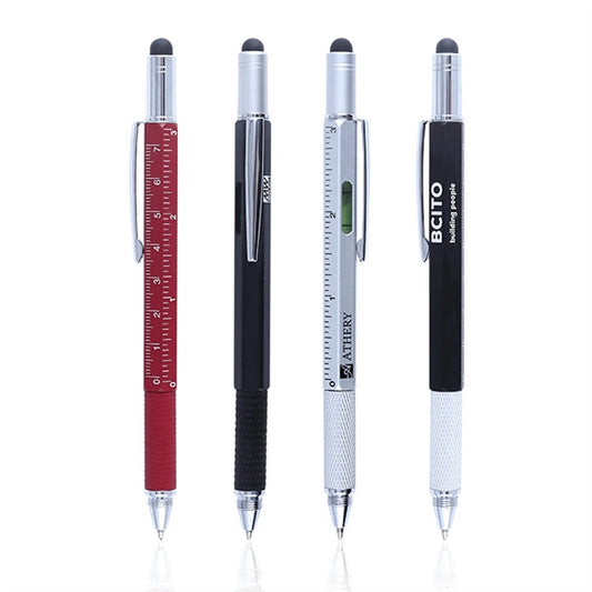 6 In 1 Plastic Multi Tool Touch Ballpoint Pen