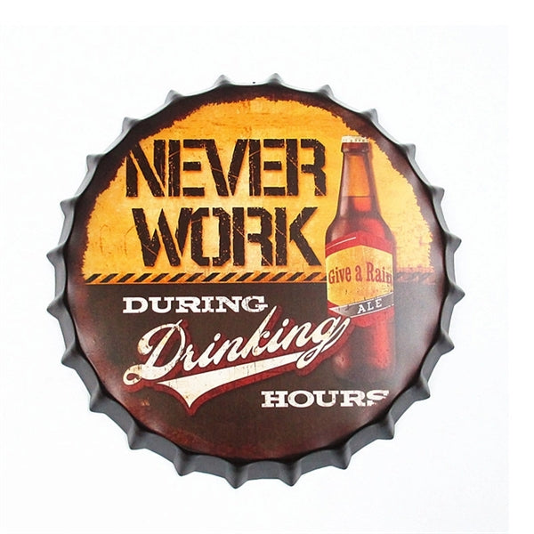 Bottle Caps Metal Tin Sign
