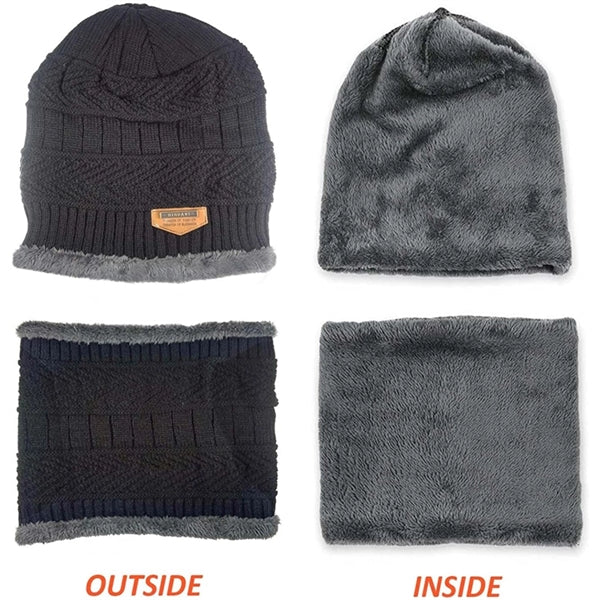 Winter Beanie Hat Scarf Set