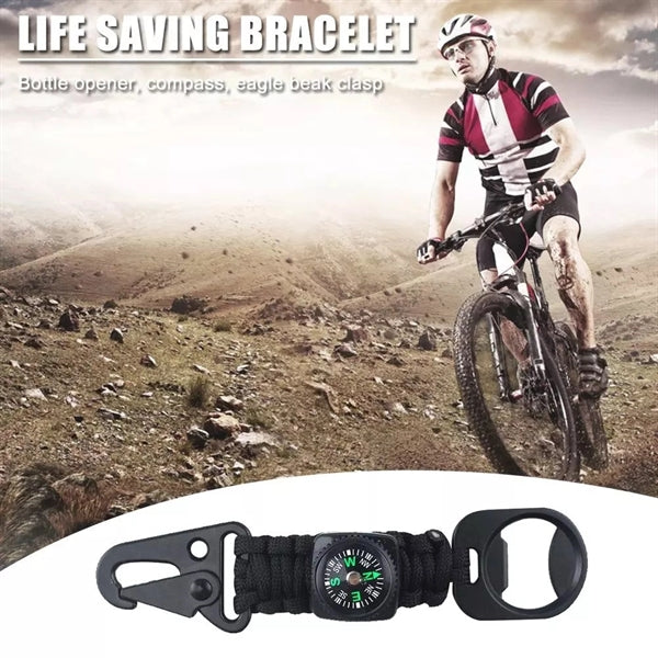 Survival Tactical Bracelets Paracord Keychain