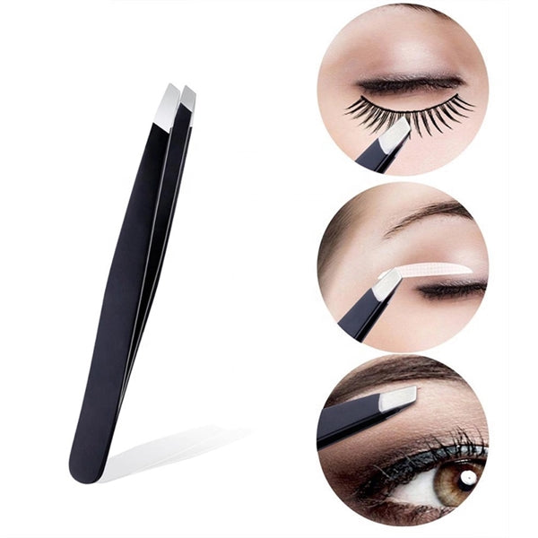 3pcs Cosmetic Eyelash Tweezer Kit