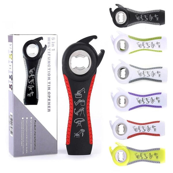 Manual 5 in 1 bottle opener for Stainless steel can Beer