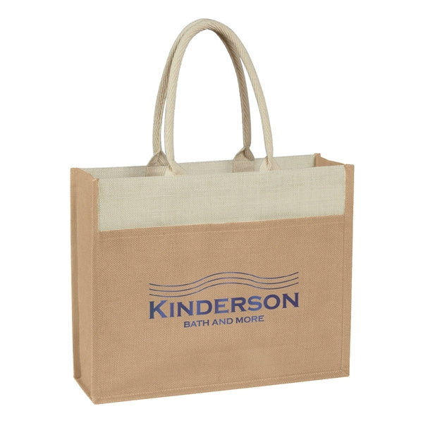 Jute Tote Bag With Front Pocket