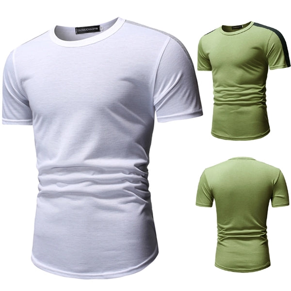 Pure Color Men's T-Shirt Short Sleeve