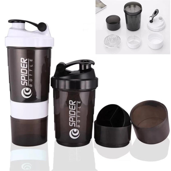 16oz 3-layer Protein Shaker Bottle