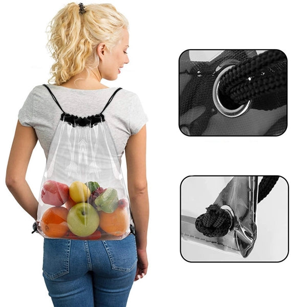 PVC Clear Drawstring Backpack