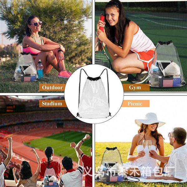 PVC Clear Drawstring Backpack